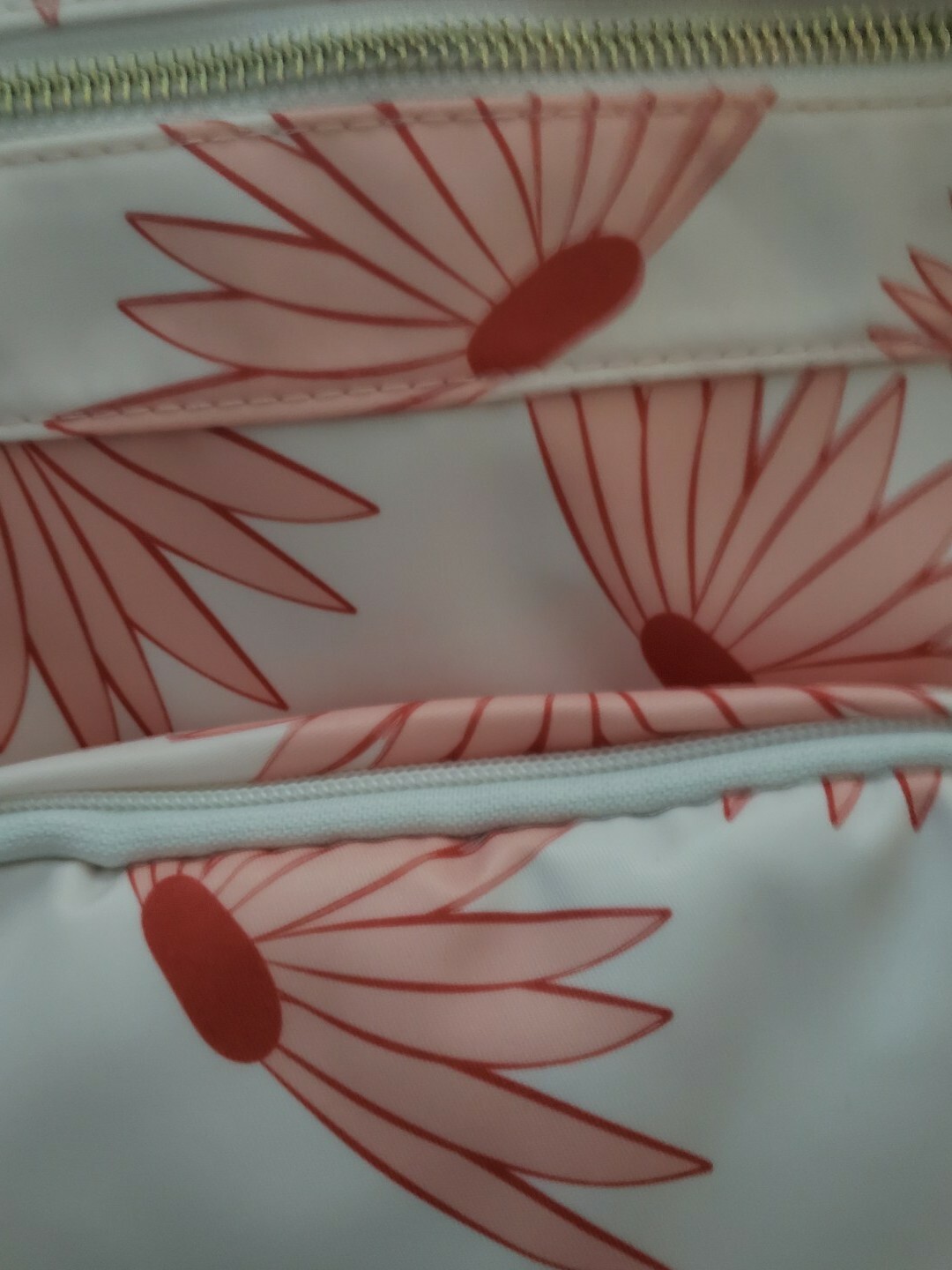 Time and Tru Daisy Print Laptop Backpack with Multiple Compartments New-image