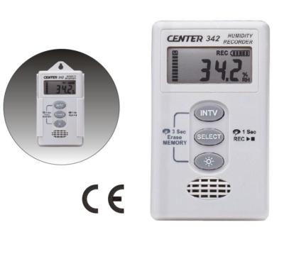 CENTER 342 Humidity Temperature Dataloggers Wall Mount PC Interface Kd