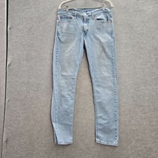 Levi's 510 Men Jeans 31x32 Blue Denim Skinny Pockets Light Wash Mid Rise 32x29 