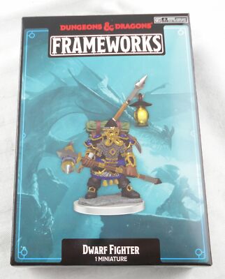 Dungeons & Dragons Frameworks Male Dwarf Fighter Miniature Wizkids 75036