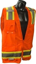 Radians SV6O3X Two Tone Surveyor Class 2 Safety Vest, 3X-Large, Orange