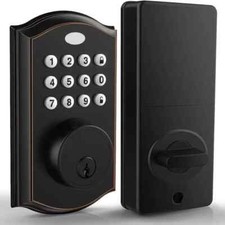 Electronic Keyless Entry Door Lock Digital Code Keypad Knob Combination Deadbolt