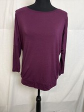 Champion Women's Long Sleeve Purple Top Activewear Cutout Back Size S