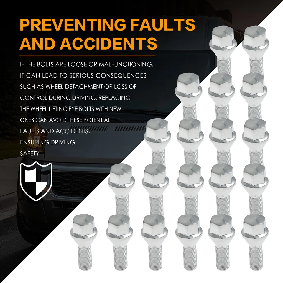 20x Car Lug Bolt for Fiat 500X 500L Ram ProMaster City Jeep Renegade 68296586AA - Image 3 of 4