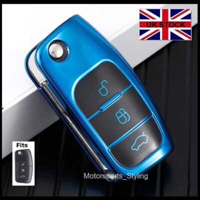 Black Flip Key Cover Case For Ford Remote Fob - Protector Hull For 2 & 3 Button Remotes 7 thumbnail image