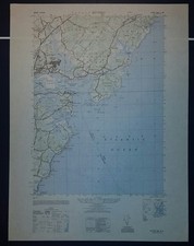 1940's Armée Topo Carte (Comme Usgs ) Kittery Maine, Neuf Château Nh -sheet 6870