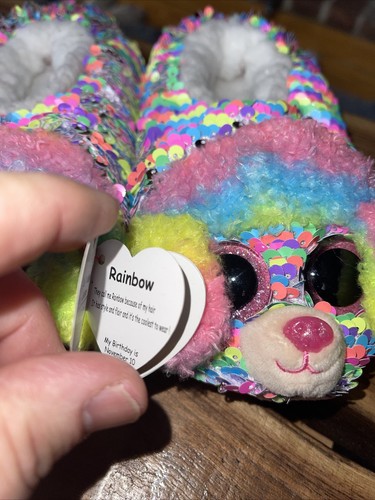 TY Beanie Boo’s Children’s Sequin Flip Slippers - Picture 2 of 5