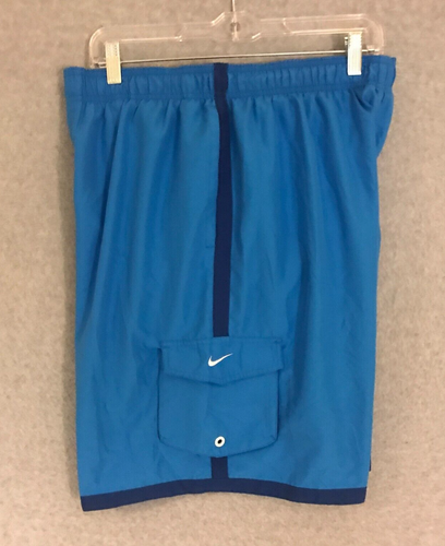Nike Swim Trunks Board Shorts Boys Youth XL Blue Pockets Drawstrings Polyester - Picture 2 of 9