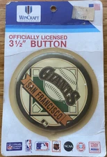 NEW Vintage MLB WinCraft 3 1/2” Button San Francisco Giants Baseball Diamond NIP