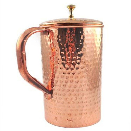 100% Pure Copper Water Jug Pitcher Serveware For Ayurveda Health Benefits 2Liter - Picture 35 of 44
