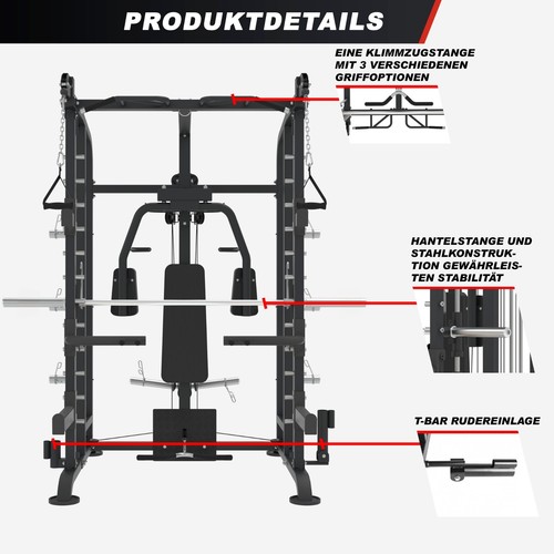 GORILLA SPORTS® Kraftstation Multifunktion Fitnessstation Multigym Fitnessgerät - Bild 6 von 12