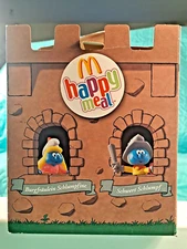 Rare 2005 The SMURFS Castle McDONALD'S HAPPY MEAL BOX  Not Sold in the U.S.A.