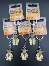 Lot Of 5 Lego Disney Star Wars Minifigure Key Chain Yoda (853449) NWT NEW