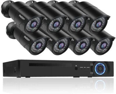 TMEZON 8 Channel 1080p HD Simplified PoE NVR and (8) 2.0MP Outdoor Indoor IP Cam