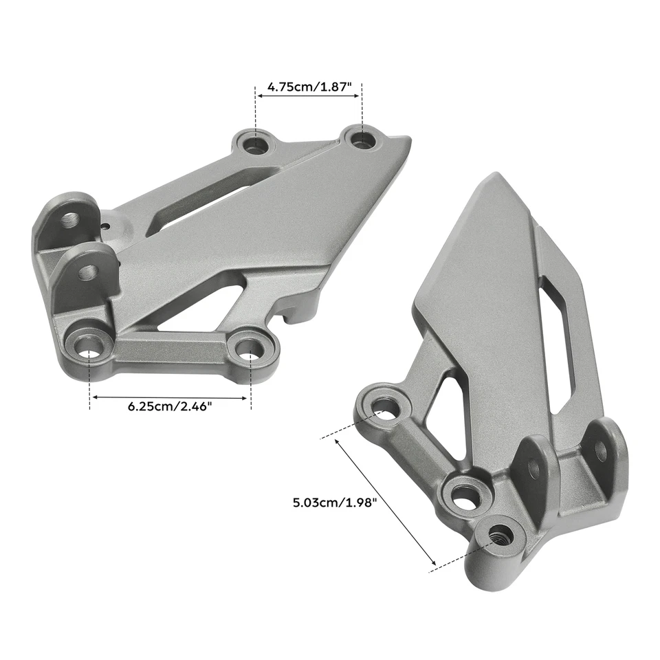 Driver Passenger Footpegs Pegs Bracket Set Fit For Kawasaki Ninja 300 2013-2017 - Изображение 4 из 4
