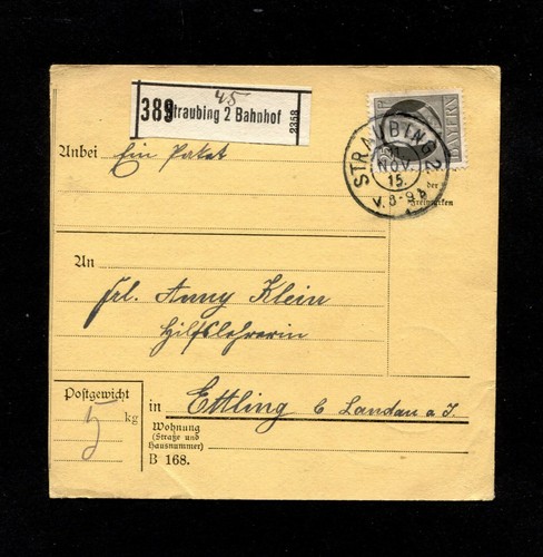 Bavaria Card Package 1915 No.98I Ef Michel 60 (#6446)