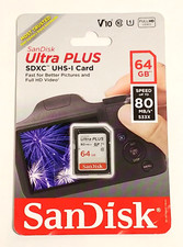 NEW SanDisk Ultra 64GB SD SDXC Flash Memory Card 80MB/s Class 10 UHS-I Genuine