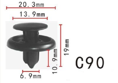 Auto Trim Clips 90467-07041 Lichaam en Trim Panel Retainer Clips 10 Stuks