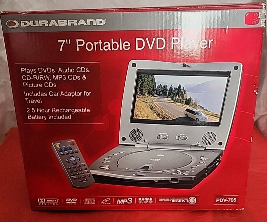 Durabrand 7" Portable DVD Player PDV705 (BL) eBay