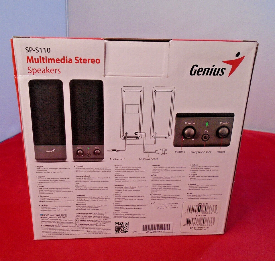 Nuovi Altoparlanti Stereo Multimediali Genius SP-S110 Alimentati A Rete Ultimo! - Immagine 2 di 4