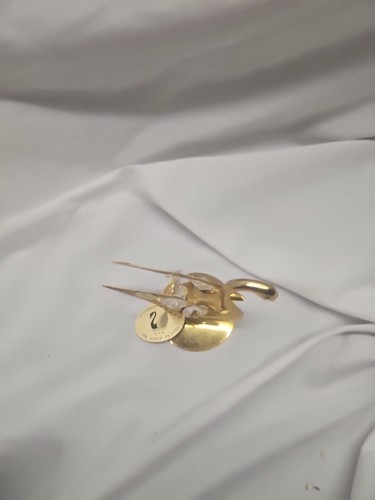 KG & C Inc Cristal Austriaco Chapado en Oro 24k Ganso Estatuilla Adorno Nuevo Sin Caja - Imagen 2 de 5