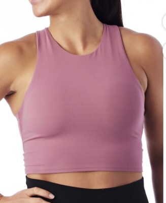 Avia Trainer  M (D-DD)  Crop Sports Bra Women'sStretch Racerback Low Support NWT