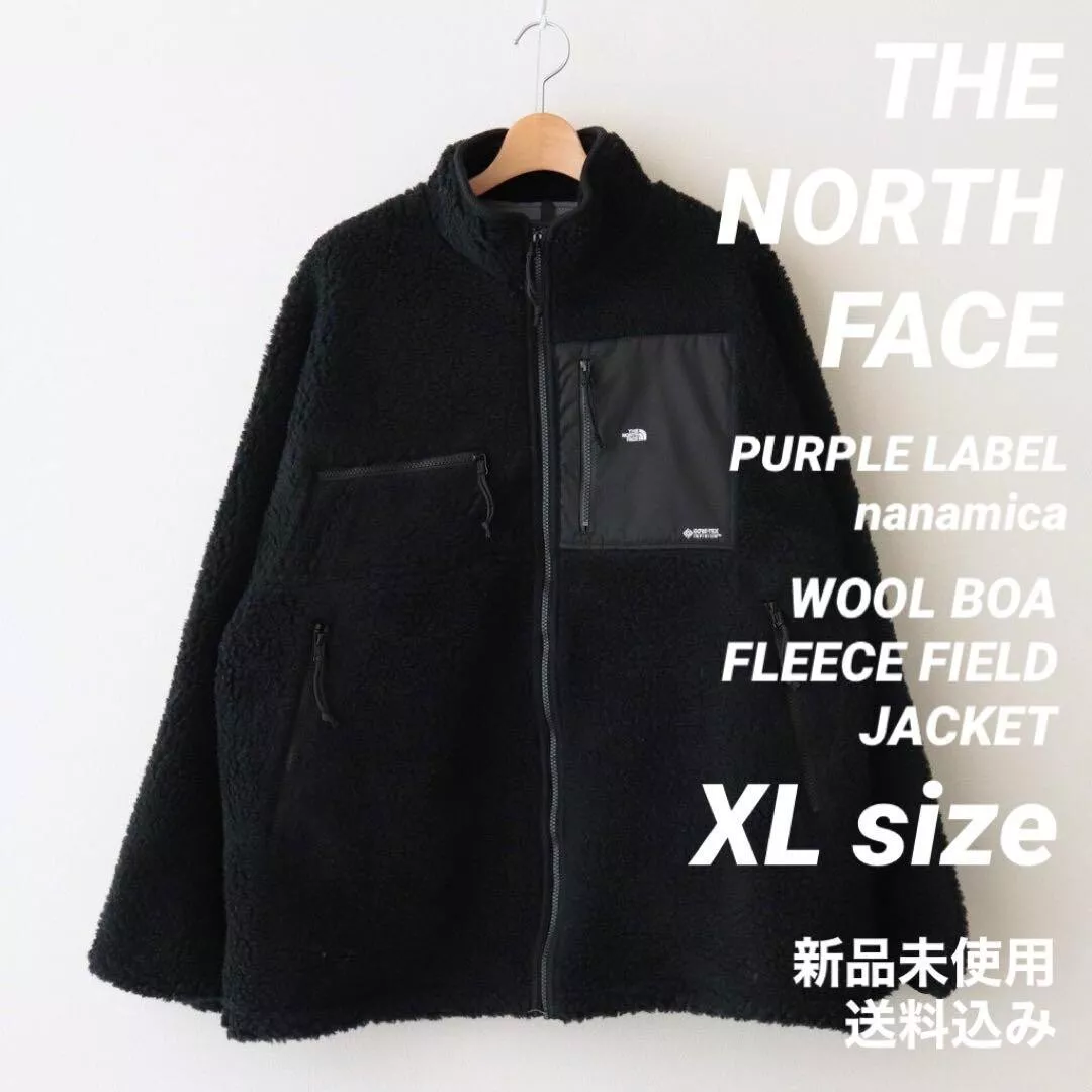 The North Face Purple Label Wool Boa Fleece Field Jacket NAN Black XL  *NEW*