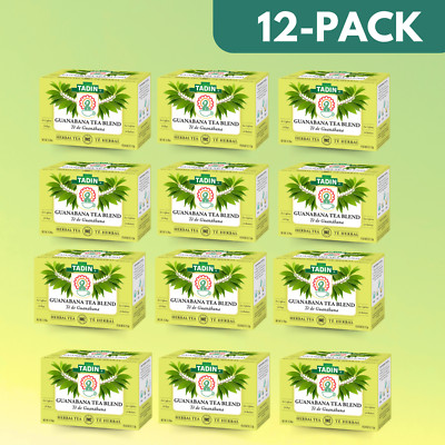 Tadin Guanabana Tea Blend, 24 Bags 0.76 fl oz, Herbal & Caffeine-Free (12-Pack)