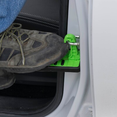 Auto SUV grün Gestell Tür Tritt Leiter Haken Riegel Klappfuß Wohnmobil Camper Van