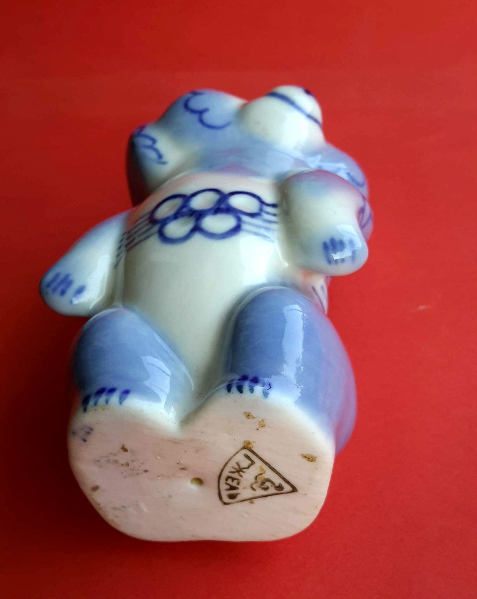 XXII Moscow-1980 Olympics Games Porcelain GZHEL Mascot Blue