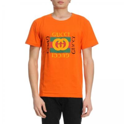 Gucci Mens Orange T-Shirt-Size M- New 