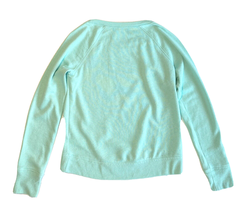 JUSTICE Green Long Sleeve Logo Sweatshirt Girls Size 8 - Picture 2 of 3