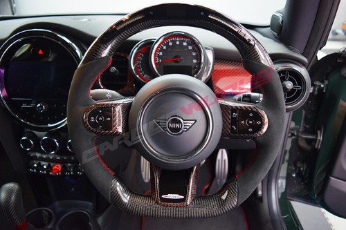 Volante de fibra de carbono personalizable Mini Cooper S JCW F54 F55 F56 F5X LCI 2 - Imagen 10 de 15