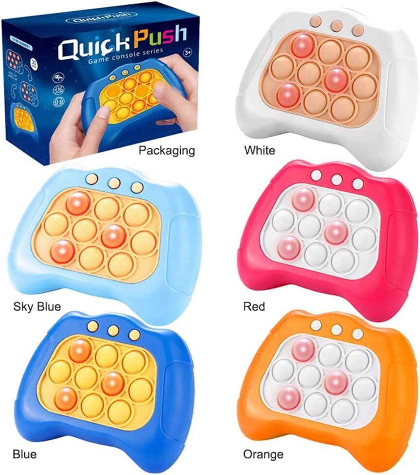 Fast Push Game Fidget Toys Pop Game Handheld Bubble Game Console