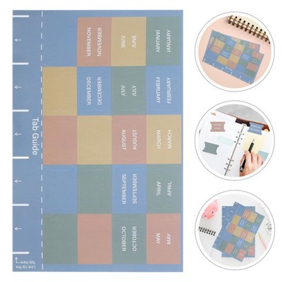 2 Sheets Planer Aufkleber Monatsregisterkarten Für Planerzubehör