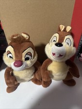 Vintage Disney Chip and Dale Plush Set Chipmunks Parks Exclusive Toy 10  