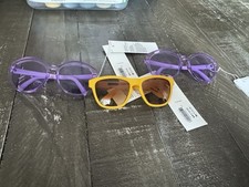 JANIE AND JACK NWT Set Of 3 Sunglasses 0-2 years 2 Clear Purple 1 Yellow Frame