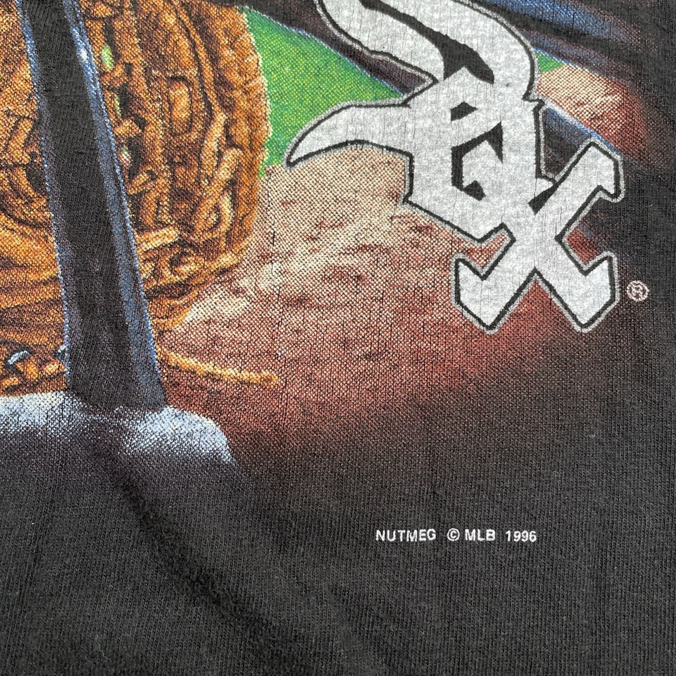 Vintage 90s 1996 Chicago White Sox Baseball Tee POV T Shirt Large Lee Sport USA - Image 3 of 4