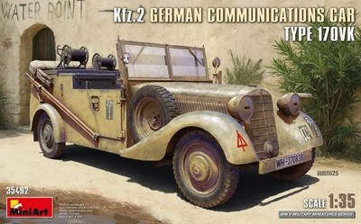 Miniart 1/35 Kfz.2 German Communications Car Type 170VK #35492 USA Sealed