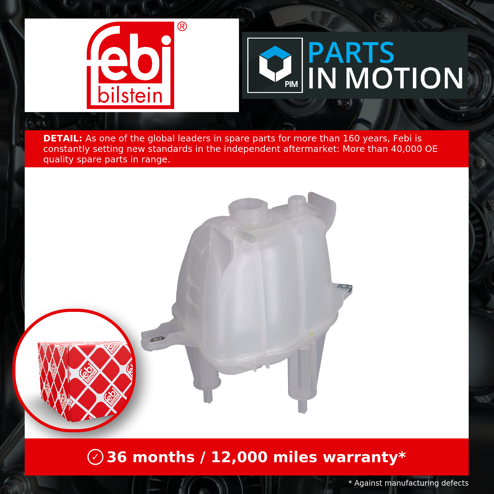 Febi 192894 Expansion Tank Coolant Fits Citroën Fiat Peugeot Boxer - Image 12