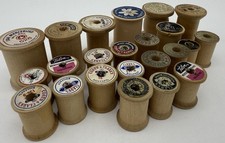 Lot of 23 Vtg Wood Coats Clark, Talon, Clark s, American Thread, Empty Spools