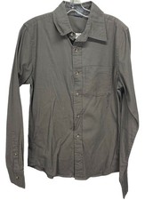 Abercrombie Fitch Mens Long Sleeve Casual Shirt S 15.5-35.5 Chambray Work NEW