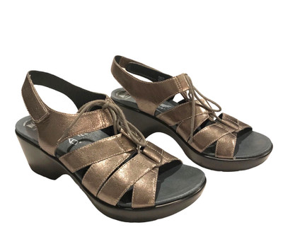Dansko Janet Neutral Support Pewter Nappa Women's Comfort Sandals - EU 41