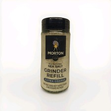 Morton Extra Coarse All-Natural Sea Salt Grinder Refill 9oz Sealed