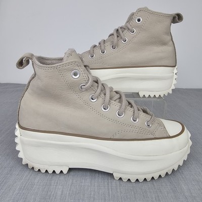 Converse Run Star Hike Plateau Damen Sneaker Beige Nubukleder Größe UK 5 