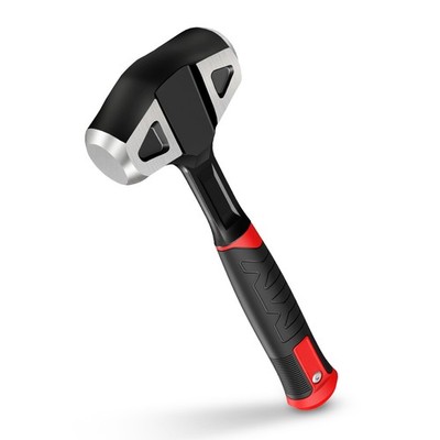 3lb Hard Face Sledge Hammer, Heavy Duty One-Piece Forged Carbon Steel, 3-Poun...