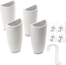 4 Pieces White Ceramic Radiator Hanging Humidifier Setï¼ŒControls Dry Air