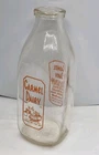 Vintage Milk Bottle Jug Glass Carmel Dairy