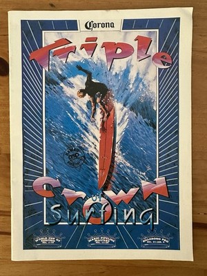 1989 CORONA Triple Crown of Surfing Program Magazine World Cup Marui Billabong