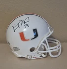 Vince Wilfork Signed Miami Hurricanes Riddell Mini Helmet